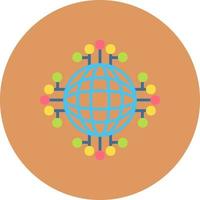 conception d'icônes créatives de réseau mondial vecteur