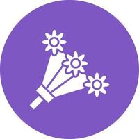 icône de cercle de glyphe de bouquet de fleurs vecteur