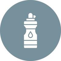 icône de cercle de glyphe de bouteille d'eau vecteur