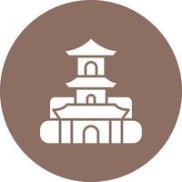 icône de cercle de glyphe de stupa vecteur