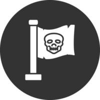 conception d'icône créative de drapeau de pirates vecteur