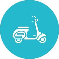 icône de cercle de glyphe de moto vecteur