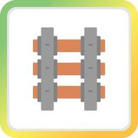 conception d'icônes créatives de voies ferrées vecteur