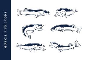 pieuvres de muskie vecteur