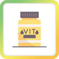 conception d'icônes créatives de vitamines vecteur