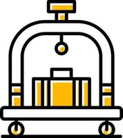 conception d'icône créative de chariot d'hôtel vecteur