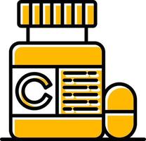 conception d'icônes créatives de vitamines vecteur