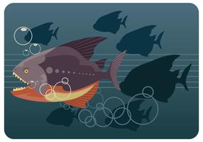 piranha illustration vector