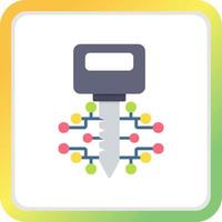 conception d'icône créative de clé numérique vecteur