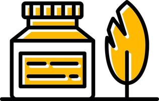 conception d'icône créative de bouteille d'encre vecteur