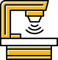 conception d'icône créative de radiothérapie vecteur