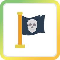 conception d'icône créative de drapeau de pirates vecteur