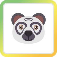conception d'icône créative panda vecteur