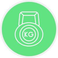 conception d'icône créative kettlebell vecteur