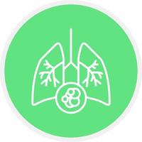 conception d'icône créative de cancer du poumon vecteur