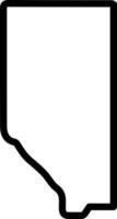 icône de ligne pour l'alberta vecteur