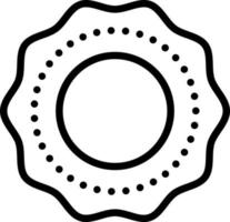icône de ligne pour le sceau vecteur