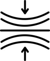 icône de ligne pour la compression vecteur