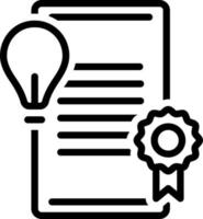 icône de ligne pour les brevets vecteur