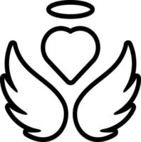 icône de ligne pour les anges vecteur