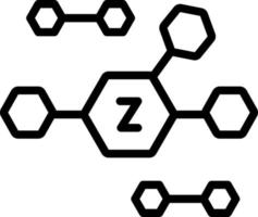icône de ligne pour le zinc vecteur