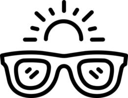icône de ligne pour lunettes de soleil vecteur
