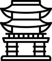 icône de ligne pour tokyo vecteur