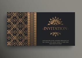 motif ornemental de style de fond invitation de luxe vecteur