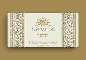 carte d'invitation vector design style vintage