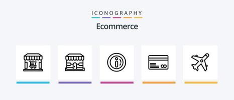 pack d'icônes ligne 5 de commerce électronique, y compris le commerce électronique. achats. commerce électronique. vendre. commerce électronique. conception d'icônes créatives vecteur