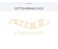 entreprise de logo de marque de coton vecteur