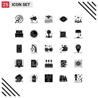 25 icônes créatives signes et symboles modernes des candidats vision gadget œil humain éléments de conception vectoriels modifiables vecteur