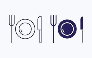 icône illustration de vaisselle vecteur