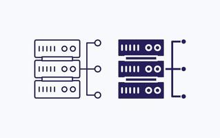 icône d'illustration de base de données cloud vecteur