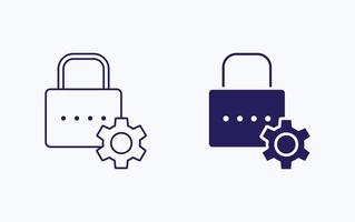 icône d'illustration de verrouillage de sécurité vecteur