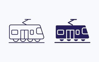 icône d'illustration d'emplacement de métro de tramway vecteur