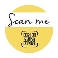 code qr pour smartphone. inscription scannez-moi avec l'icône du smartphone. code qr pour le paiement. vecteur. vecteur