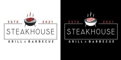 signe de grill barbecue steakhouse vecteur