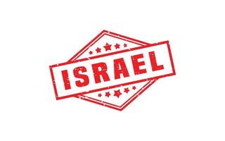 Caoutchouc de timbre d'Israël avec style grunge sur fond blanc vecteur