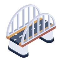 icône modifiable isométrique du pont vecteur