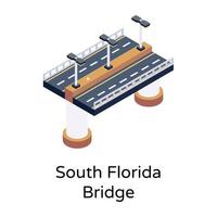 icône modifiable isométrique du pont vecteur