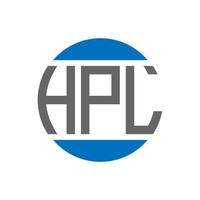 création de logo de lettre hpl sur fond blanc. concept de logo de cercle d'initiales créatives hpl. conception de lettre hpl. vecteur