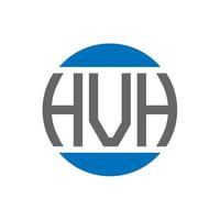 création de logo de lettre hvh sur fond blanc. concept de logo de cercle d'initiales créatives hvh. conception de lettre hvh. vecteur