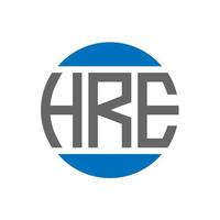 création de logo de lettre hre sur fond blanc. hre concept de logo de cercle d'initiales créatives. conception de lettre hre. vecteur