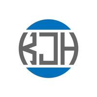 création de logo de lettre kjh sur fond blanc. concept de logo de cercle d'initiales créatives kjh. conception de lettre kjh. vecteur
