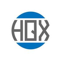 création de logo de lettre hqx sur fond blanc. concept de logo de cercle d'initiales créatives hqx. conception de lettre hqx. vecteur