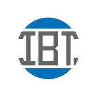 création de logo de lettre ibt sur fond blanc. concept de logo de cercle d'initiales créatives ibt. conception de lettre ibt. vecteur