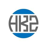 création de logo de lettre hkz sur fond blanc. concept de logo de cercle d'initiales créatives hkz. conception de lettre hkz. vecteur