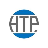 création de logo de lettre htp sur fond blanc. concept de logo de cercle d'initiales créatives htp. conception de lettre htp. vecteur