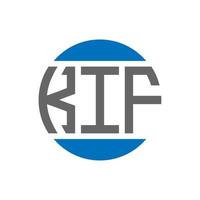 création de logo de lettre kif sur fond blanc. concept de logo de cercle d'initiales créatives kif. conception de lettre kif. vecteur